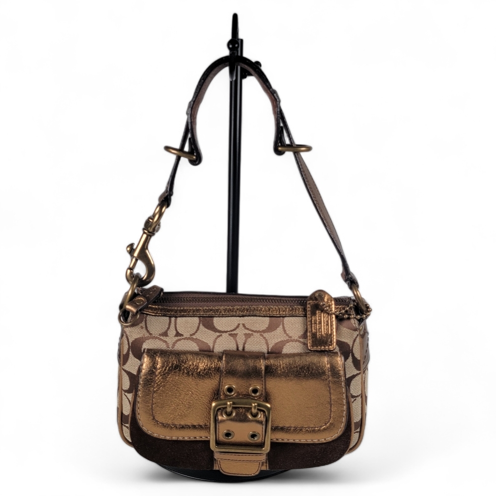 EC - COACH - Special Edition Fall 2004 Collection Gold/Brown/Tan Hand Bag